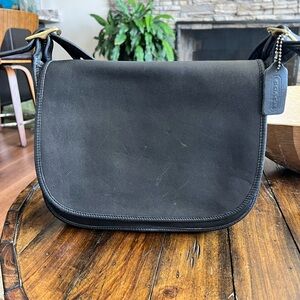 Coach Dark Leather Shoulder Bag